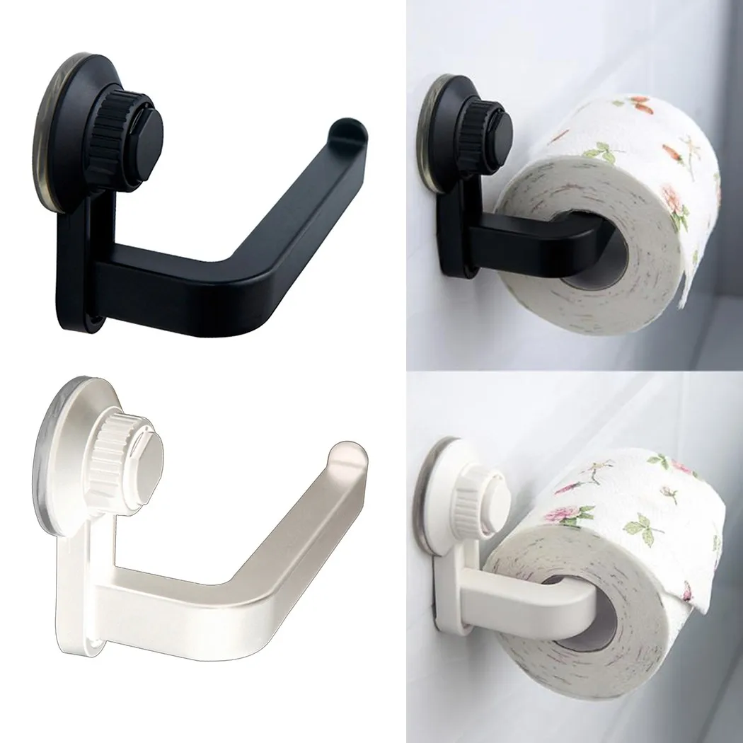 

ABS Bathroom Shelves Perforated-free Toilet Roll Paper Towel Rack Holder Wall Mounted Kitchen Hardware Modern Black Hanger