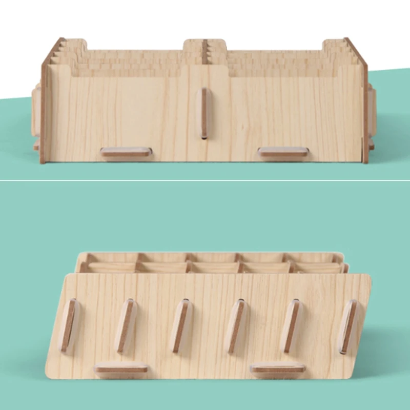 Креативная деревянная визитная карточка офисный дисплей настольный держатель