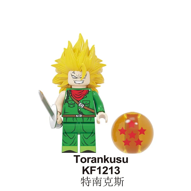 KF1213 Without Box Одиночная строительные блоки Dragon Ball серия кирпич Broli Son Goku Torankusu Gogeta фигурки для детской коллекции игрушки KF6098 - Цвет: KF1213 Without Box