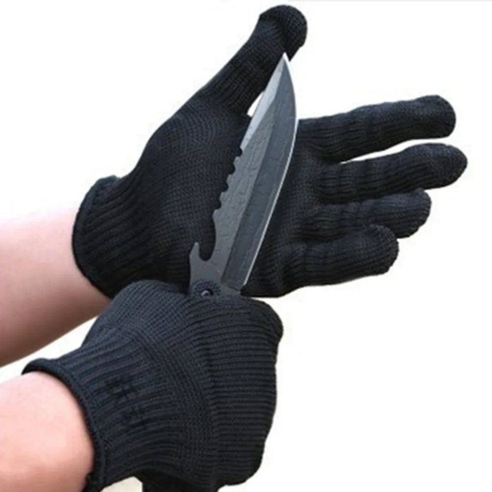 

1 Pair Men Steel Wire Fishing Fillet Gloves Cut Resistant Thread Weave Tool Gloves Fishing Fillet Filleting Protection Knife