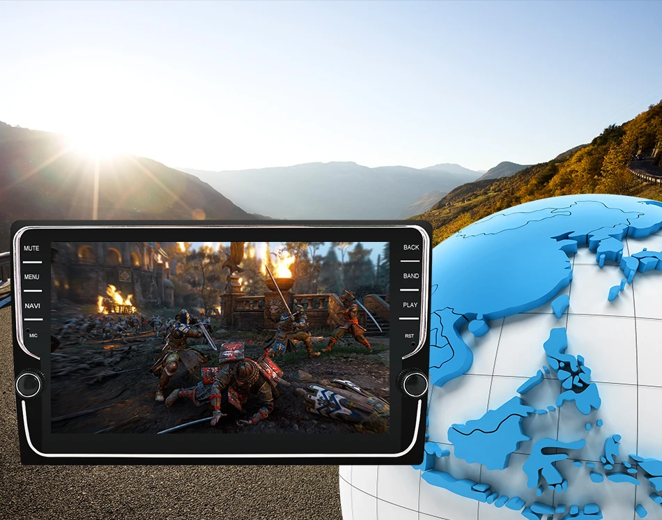 Eunavi 9 дюймов Android 9,0 универсальный автомобильный Радио стерео 4G 64G RK3399 2 din Автомобильный dvd-плеер на основе Android gps навигация wifi BT аудио