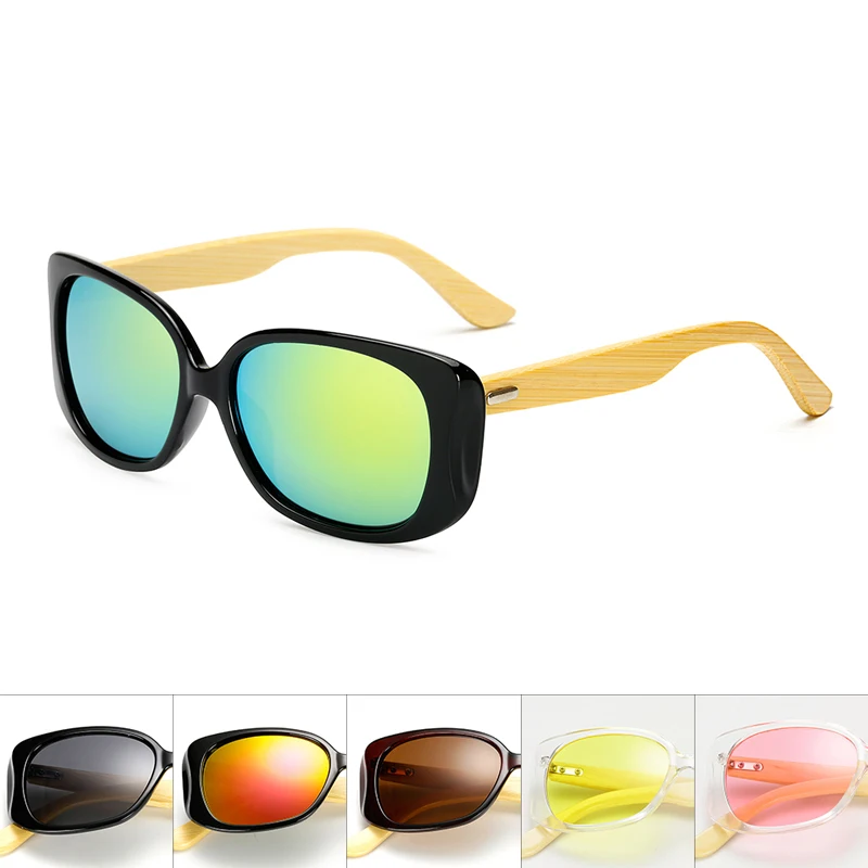 

Original Wooden Bamboo Sunglasses Men Women Mirrored UV400 Sun Glasses Real Wood Shades Gold Blue Outdoor Goggles Sunglases Male