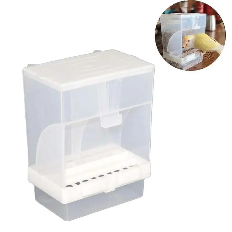

Parrot Bird Supplies Splash-proof Food Boxes Acrylic Automatic Troughs Feeding Troughs Bird Feeder Cage Accessories