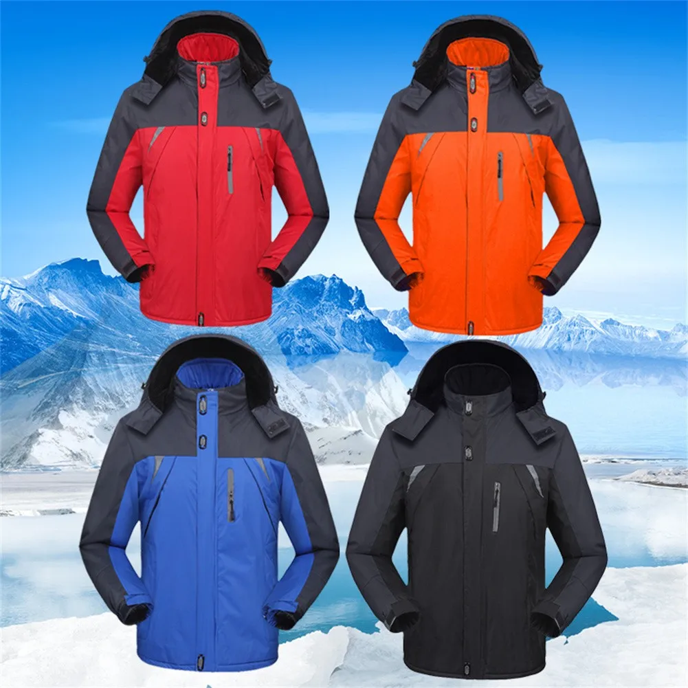 

Men Women Outdoor Warm Jacket Coat Riding Mountaineering Waterproof Ski Suit Winter Sports Coats Hiking Camping Clothes M-5XL