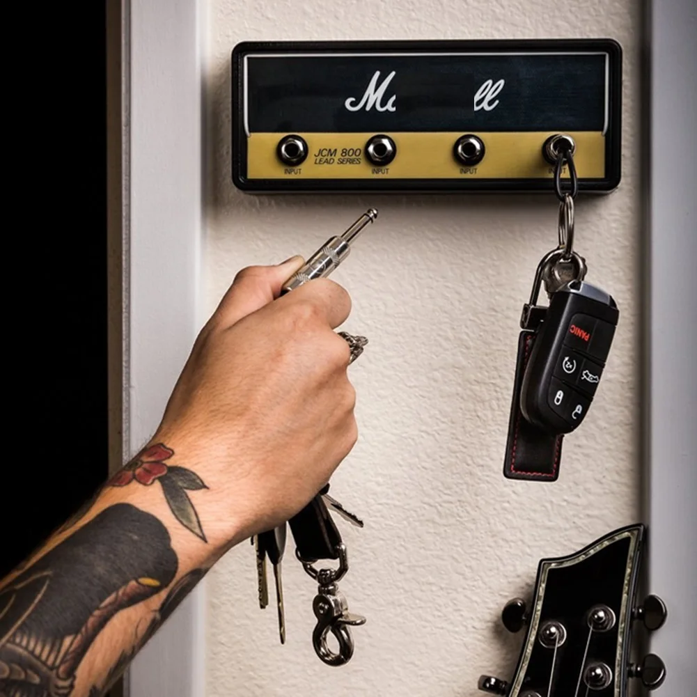 

Fender Blues Music Key Storage Jack Rack Key Holder Cool Guitar Wall Keychain Holder Vintage Amplifier Home Decoration Gift
