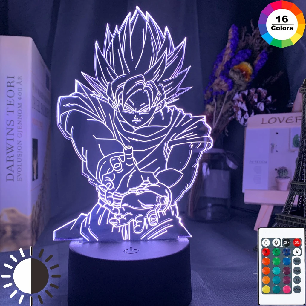3d лампа Dragon Ball Z Goku фигурка Ночник светильник для детей украшения спальни