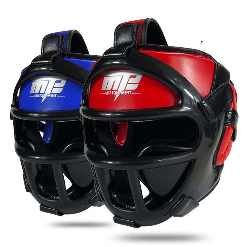 Боксерские головные уборы с полным покрытием для детей и взрослых маска на шлем