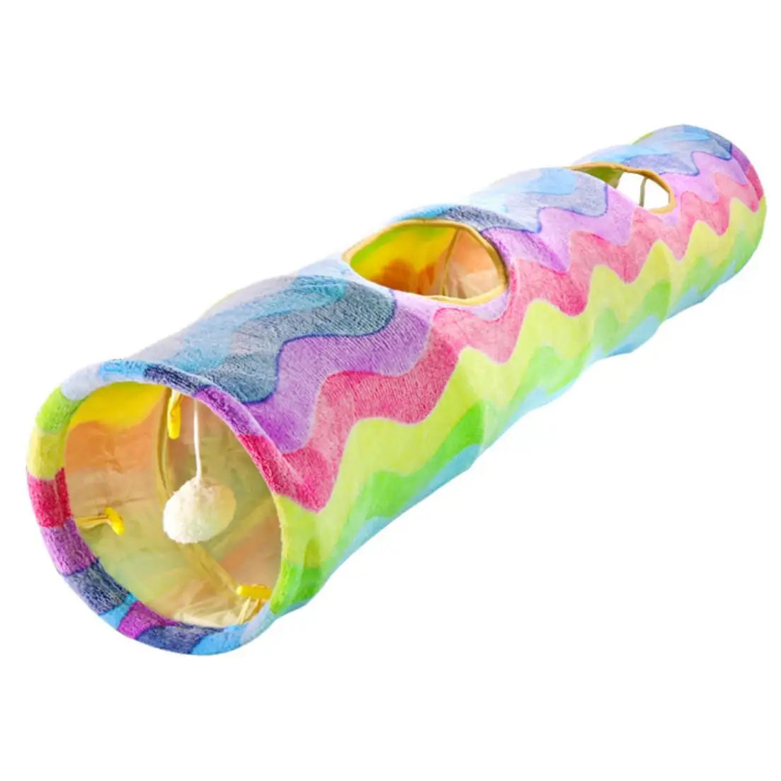 

New Rainbow Cat Tunnel Scratch-resistant Cat Training Toy Foldable Rabbit Hole Indoor Outdoor