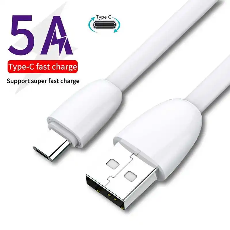 

Type C Cable 5A Fast Charging Cable USB C Cable For Samsung Huawei Xiaomi USB Type C Fast Charger Phone Cord Wire