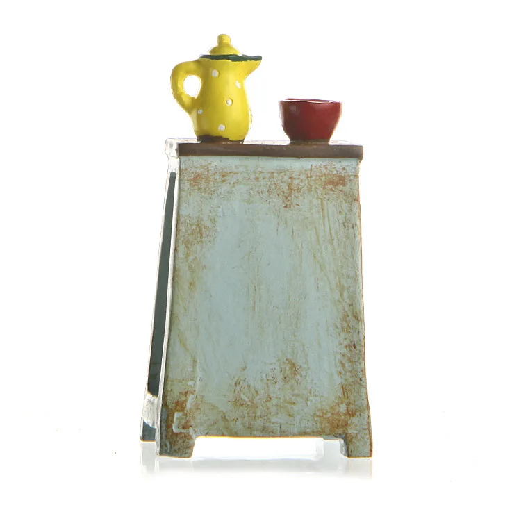 

Cafe Sign Post Figurines Fairy Garden Home Decor Mini Vintage Miniatures Potted Resin Landscape DIY Photograph Props