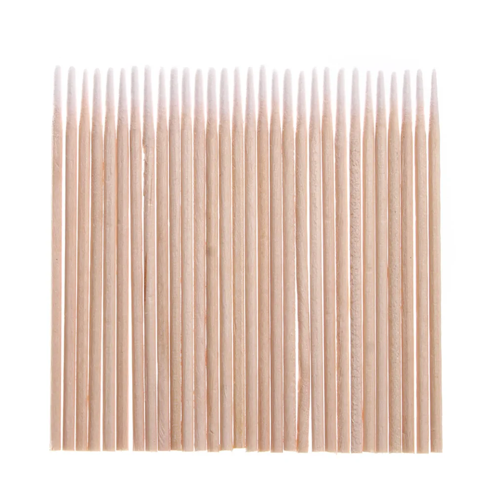 

100/300pc Disposable Ultra-small Cotton Swab Lint Free Micro Brushes Wood Cotton Buds Swabs Eyelash Extension Glue Removing Tool