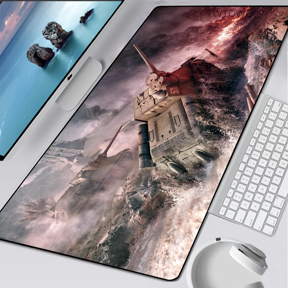 Большой игровой коврик для мыши World of Tanks с фиксируемыми краями размер XXL