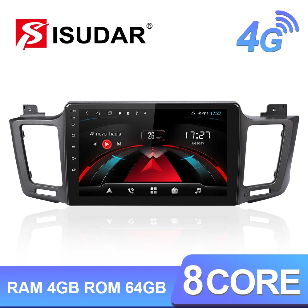 Автомобильное радио Isudar H53 4G Android 1 Din для Toyota/RAV4 RAV 4 2013 Автомобильный мультимедиа 8