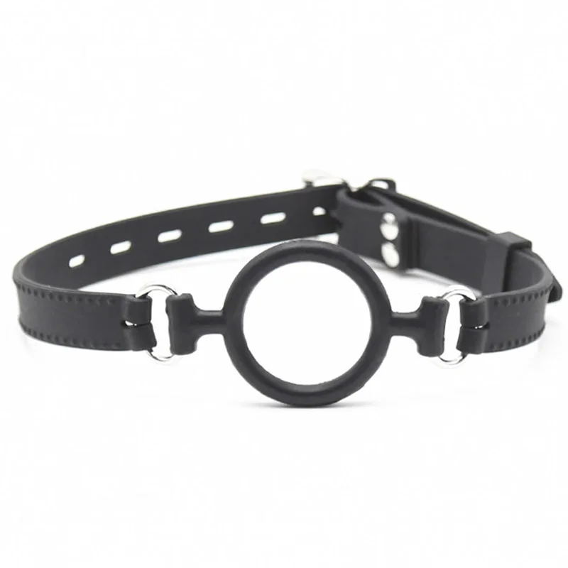 5 см намордник с кольцом черный оральный фиксация кремния рот кляп жгут ремень SM