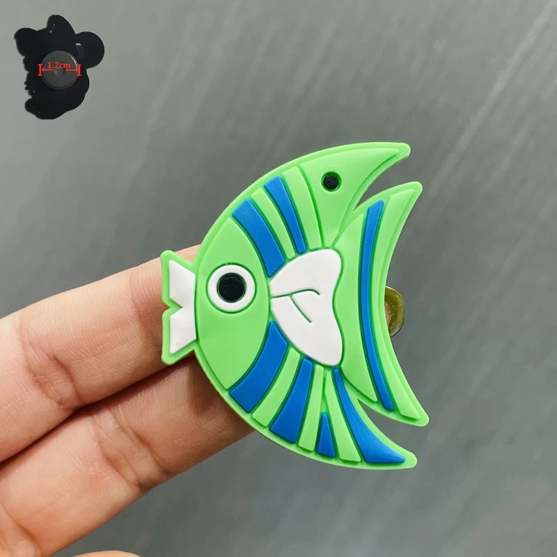 7шт. набор магнитных наклеек на холодильник из ПВХ с милыми картонными изображениями сердца, свиньи, рыбы, краба, катания на коньках. Магниты на холодильник станция игрушек для творческих детей.