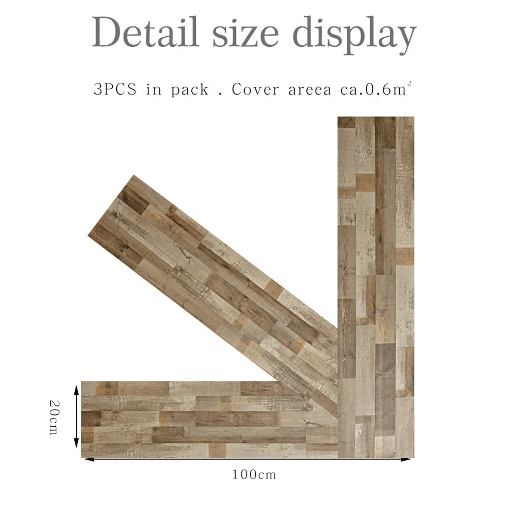 

3*Floor Sticker 20*100CM*2Pcs Floor Sticker Thicken Waterproof PVC Bathroom Decoration High Quality