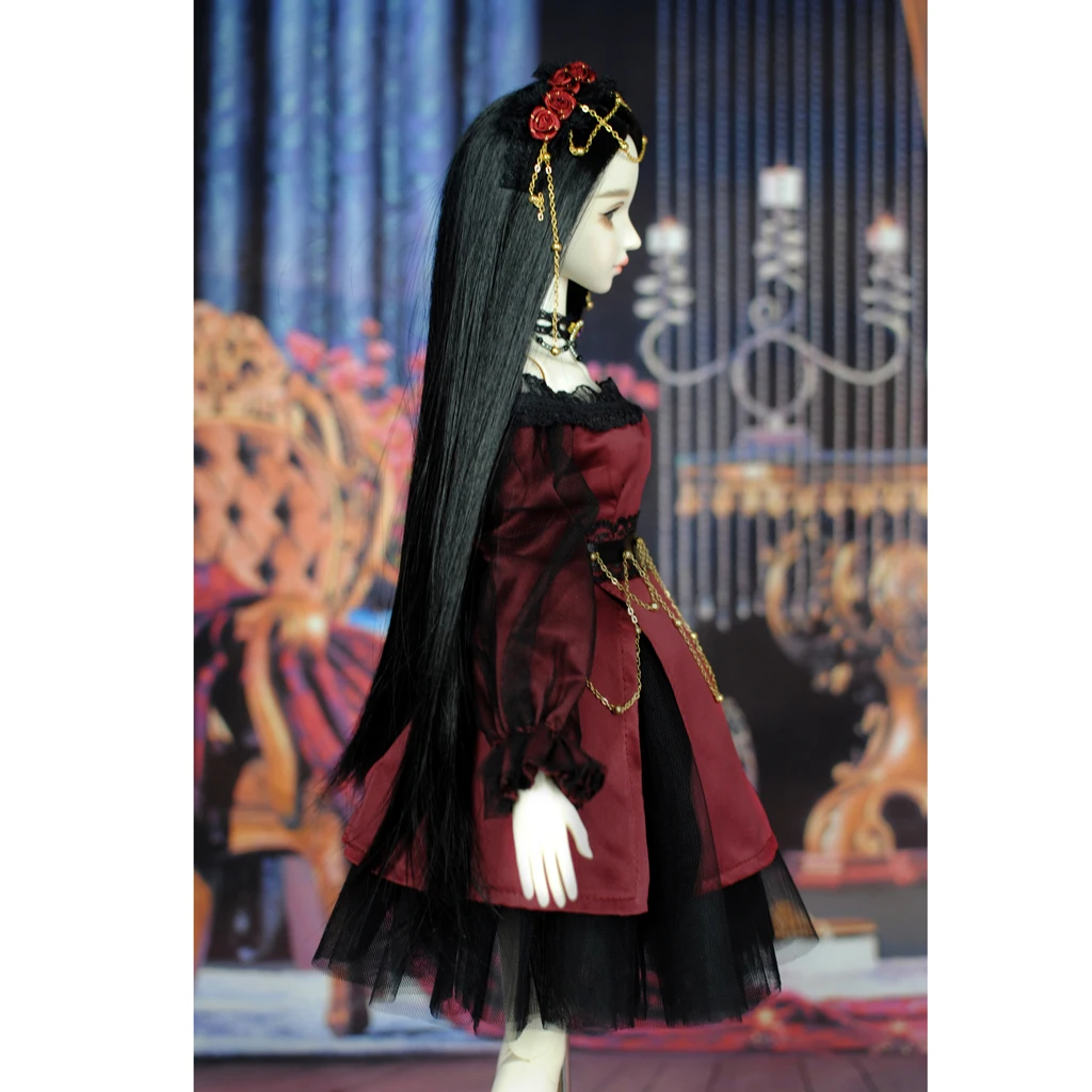 

1:3 Doll Red Dress Dress up for Dollfie American Dolls Parts Girls Toys