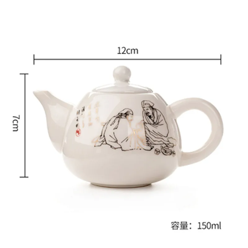 Ручная роспись чайник Белый Керамический одинарный керамический пузырьковый