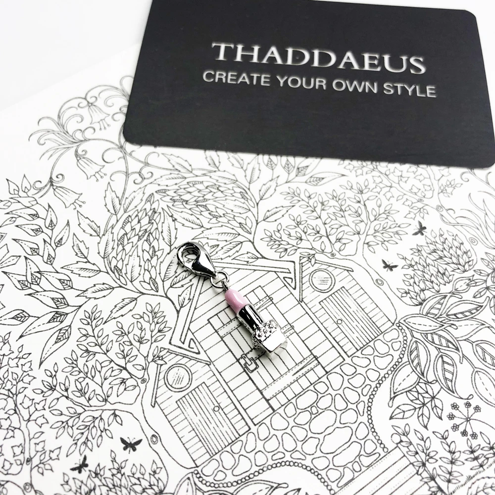 Подвеска в виде розовой помады ювелирное изделие европейском стиле для