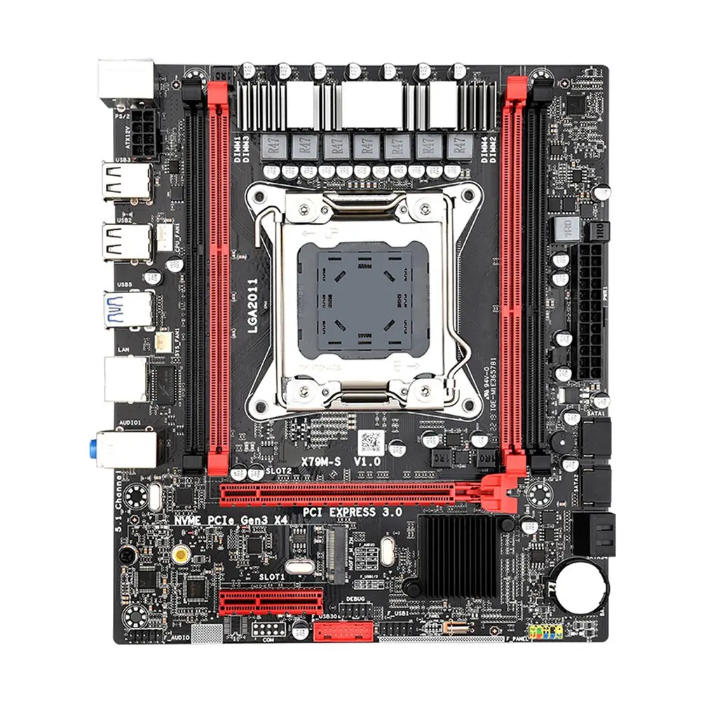

X79M-S 3.0 Motherboard USB 3.0 M-ATX CPU support LGA2011 4 DDR3 dual channel Up to 64g Desktop Mainboard Gigabit Network Card