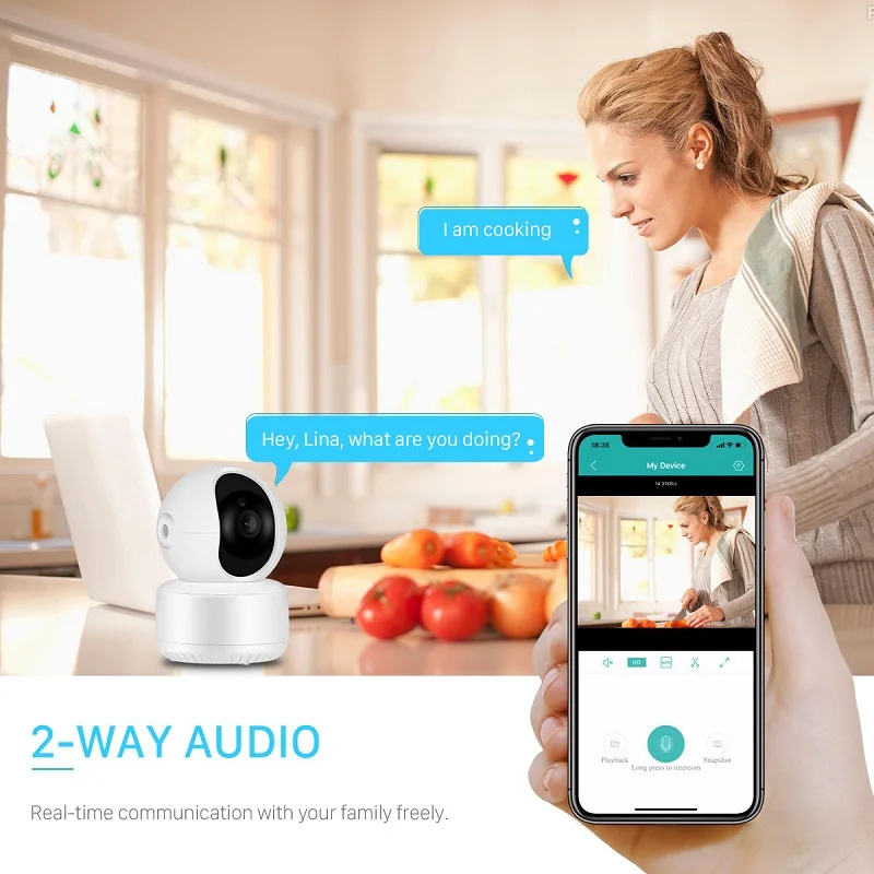 IP-камера видеонаблюдения 3 Мп Wi-Fi Onvif RTSP | Безопасность и защита