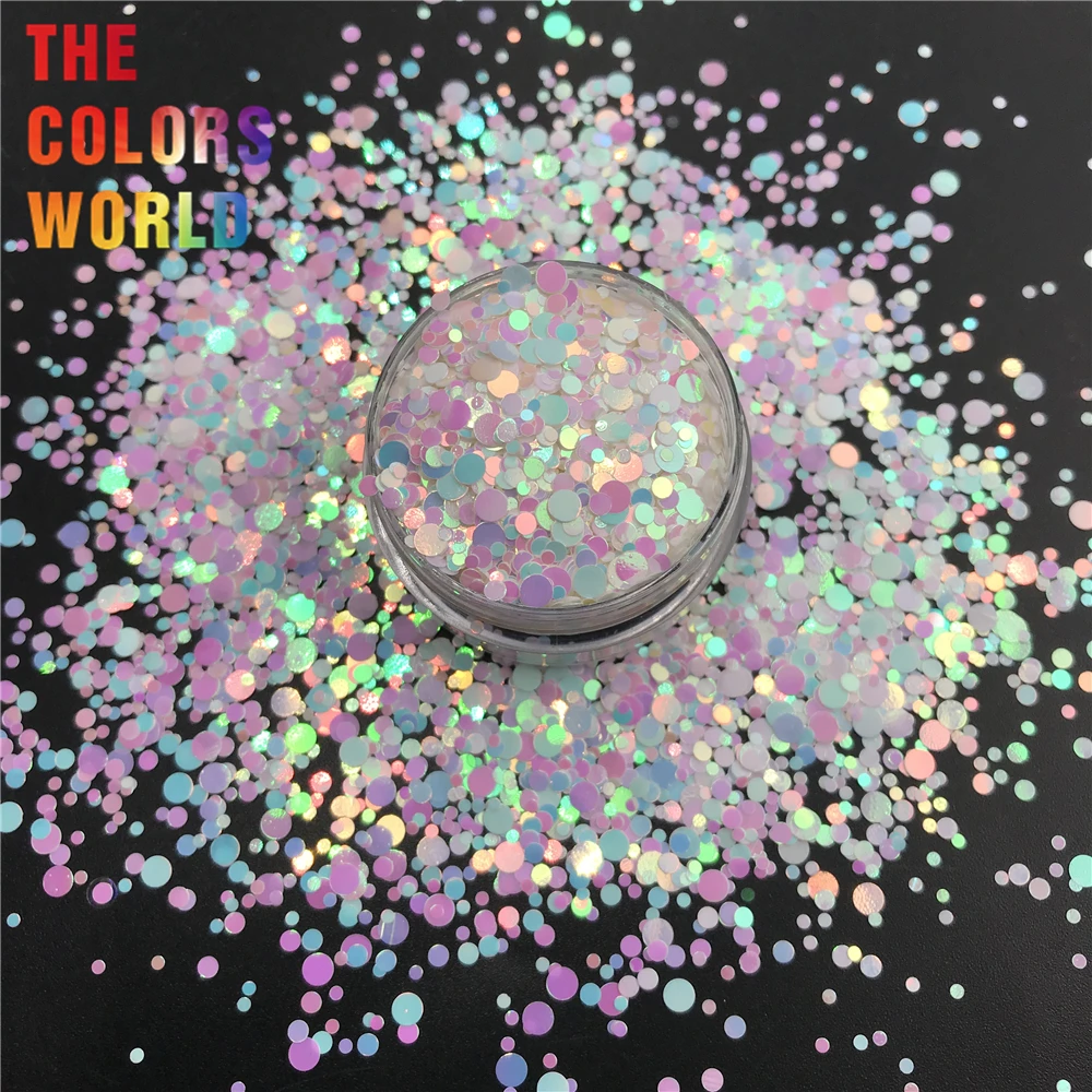 Искусственный круглый точечный микс жемчуг русалки блеск для ногтей украшение