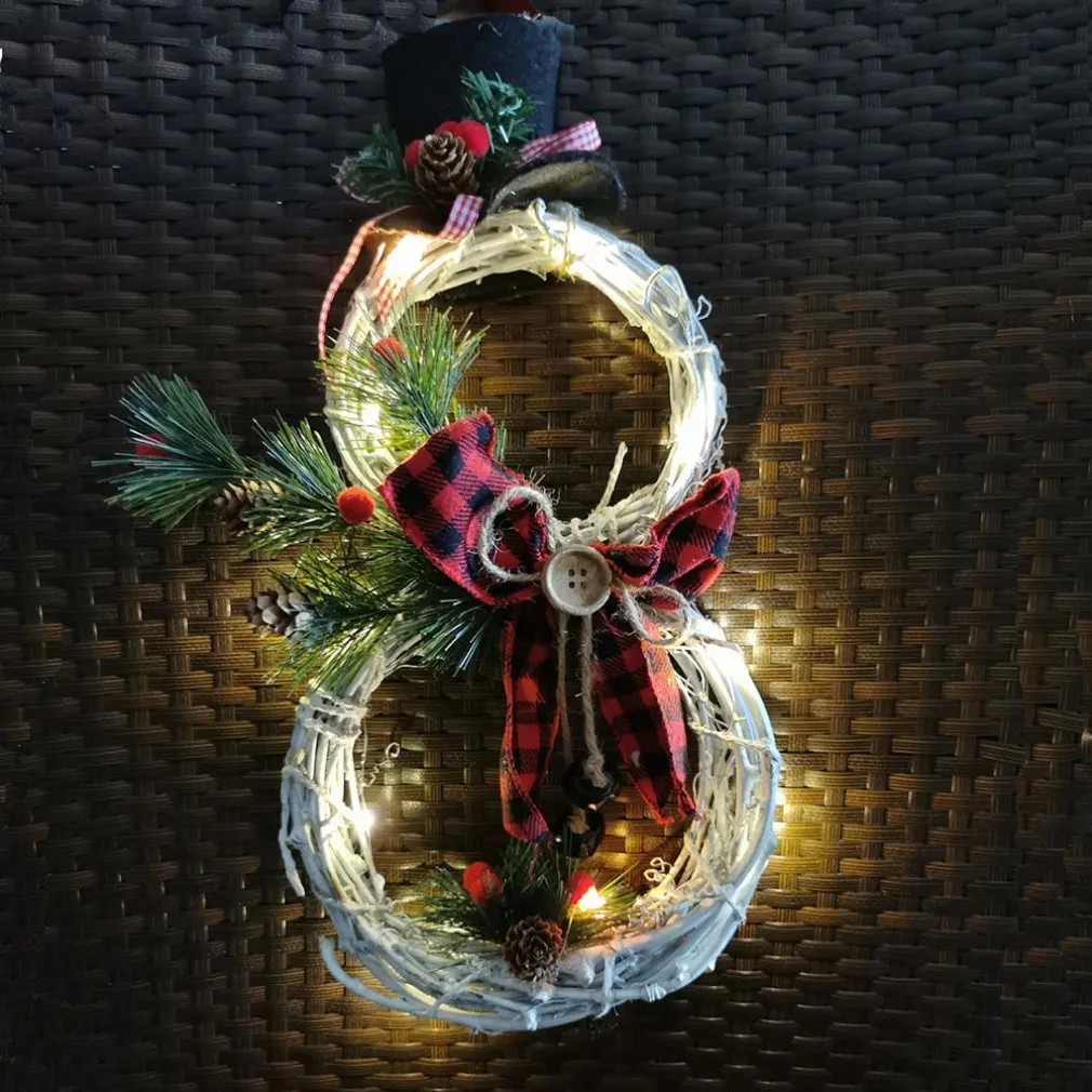 

2020 Beautiful Christmas Wreath Hanging Decoration Christmas Party Decoration Cute Christmas Plaid Wreath drop shipping