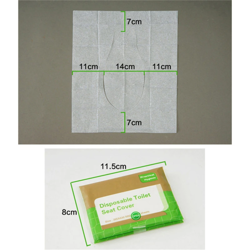 Одноразовые бумажные чехлы для сидений унитаза кемпинг туалет защита от