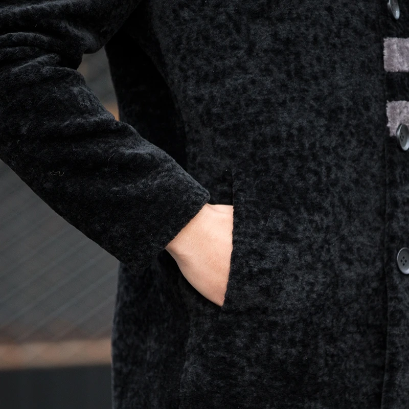 

Fur Coat Real Autumn Winter Sheep Shearing Wool Jacket Plus Size Long Men Fur Coat Ropa Hombre Invierno GY8025 KJ2602