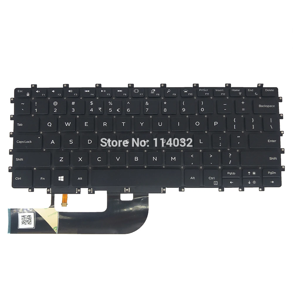 Клавиатура для ноутбука DELL XPS 15 9575 UI английская версия черный с подсветкой 02TDW6