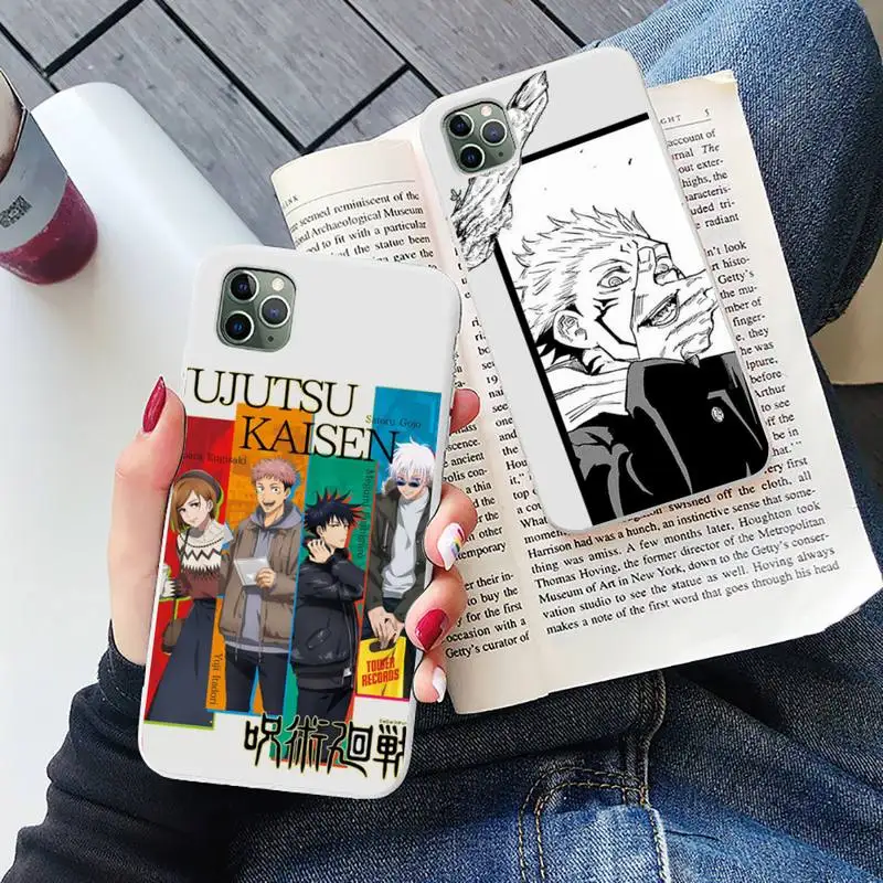 

Jujutsu Kaisen Phone Case Candy Color for iPhone 6 6S 7 8 11 12 XS X SE 2020 XR mini pro Plus MAX mobile bags Soft coque