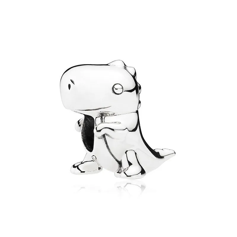 Fit Pandora браслет серебро 925 CZ лук собака медведь лапа лиса Летающий Динозавр талисманы S925 белка и орех бык бусины DIY ювелирные изделия - Окраска металла: ssa1175