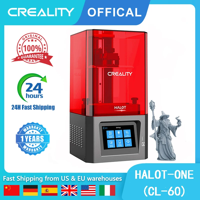

Creality Official HALOT-ONE (CL-60) Resin 3D Printer with Precise Integral Light Source Dual Cooling Assembled Out of The Box