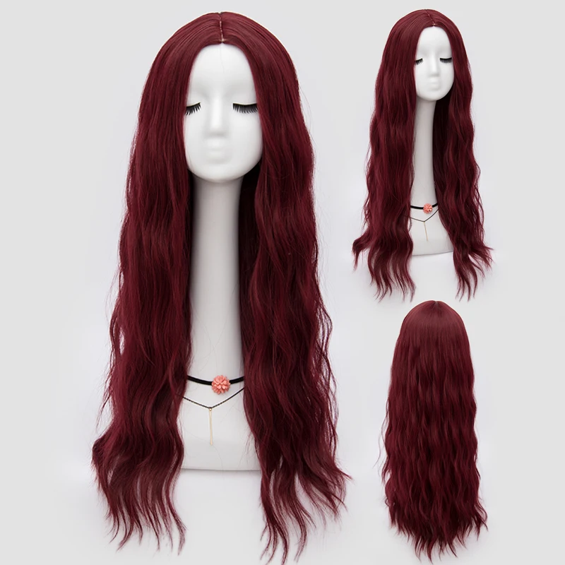

LM Wig Water Ripple Long Hair Gradient Long Curly Hair Color Fake Hair Cosplay Water Wave Synthetic Hair