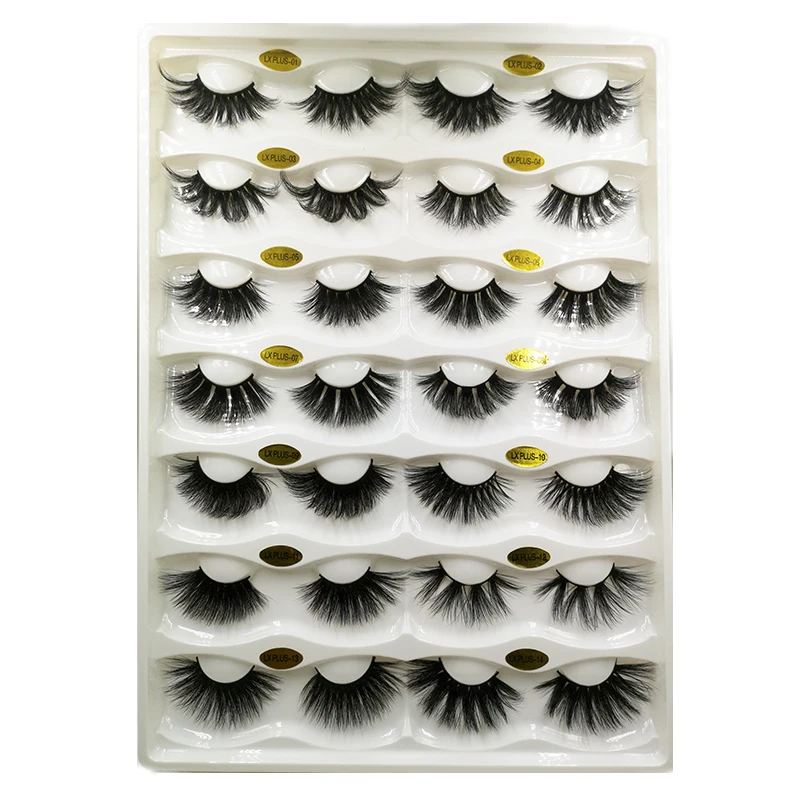 Искусственные 3d норковые ресницы с индивидуальной коробкой 5d полоски 25 мм