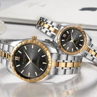 Часы WLISTH для мужчин и женщин, водонепроницаемые, со стальным ремешком