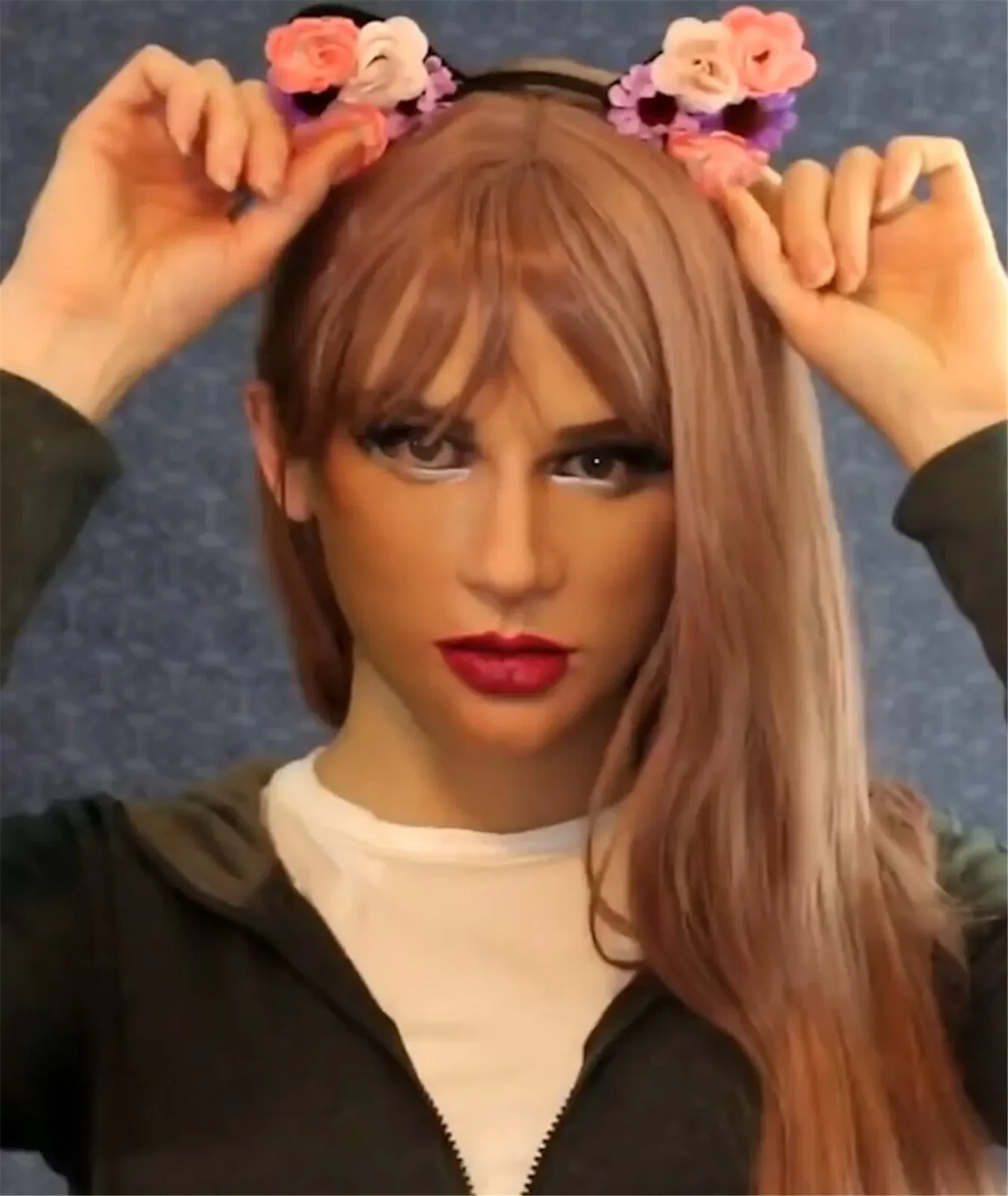 Забавная женская маска латексная Реалистичная маскарадная силиконовая для