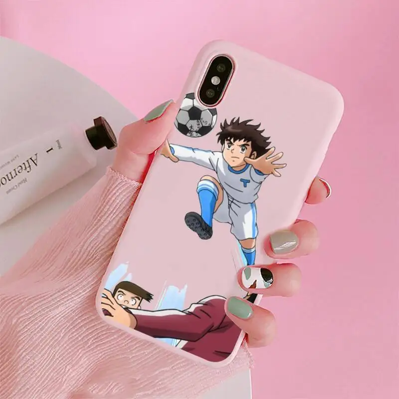 

Captain Tsubasa Phone Case Candy Color for iPhone 6 7 8 11 12 s mini pro X XS XR MAX Plus