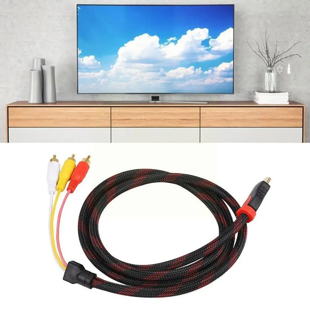 5 футов HDMI штекер к RCA Видео Аудио AV кабель адаптер для PS3 Aux разъем аудио провод Wii