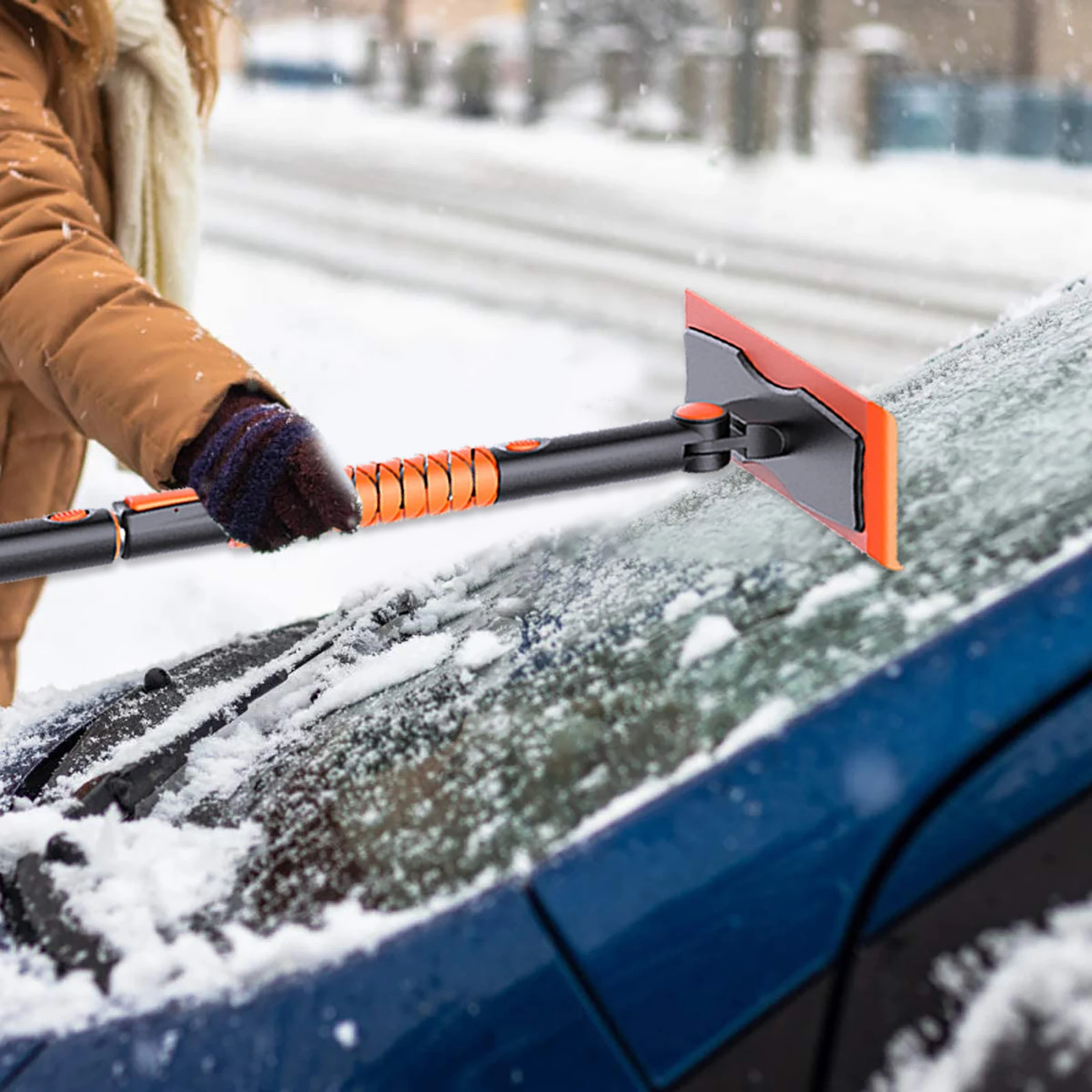 

Прочная автомобильная лопата для снега, скребок для удаления снега на ветровом стекле, лопата для льда, бытовой инструмент для очистки окон ...