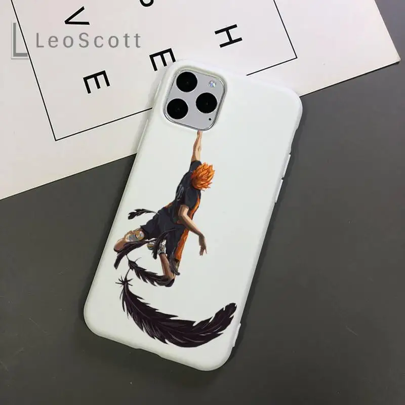 

Haikyuu Sport ball anime cartoon Phone Case Candy Color for iPhone 11 12 mini pro XS MAX 8 7 6 6S Plus X 5S SE 2020 XR