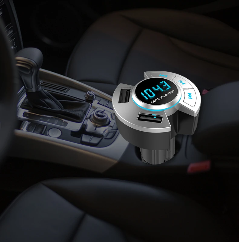 Автомобильный Bluetooth 5 0 FM передатчик двойное USB быстрое зарядное устройство авто