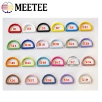 meetee 50pcs 15 38mm plastic o d ring buckle high quality colorful diy handmade luggage bag strap webbing buckles accessories