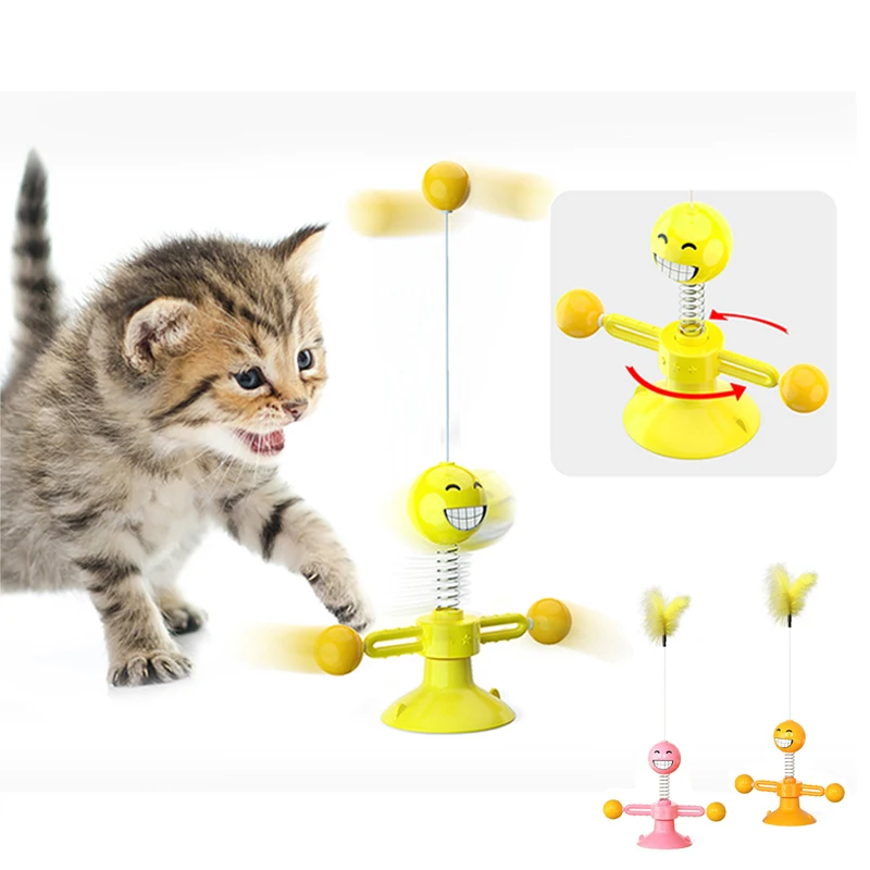 

Puzzle Cat Toy Interactive Stretchy Cat Toy With Ball Feather Portable Rotatable Toys Doll for Cats Funny Training Pet Supplies