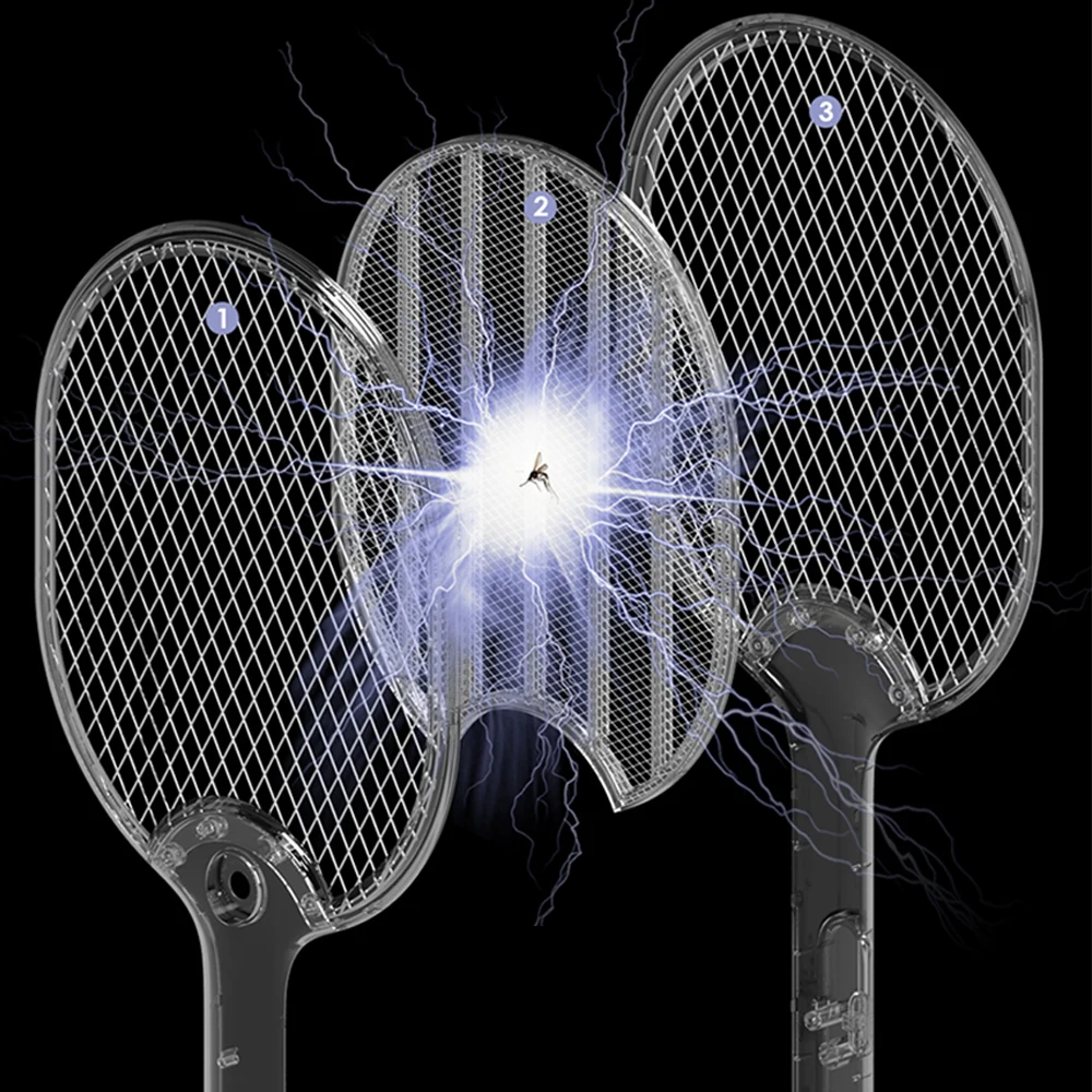 

Urallife Rechargeable Electric Mosquito Swatter Hand-held Bug Fly Rocket Killer Anti-electric Shock Mosquito Dispeller