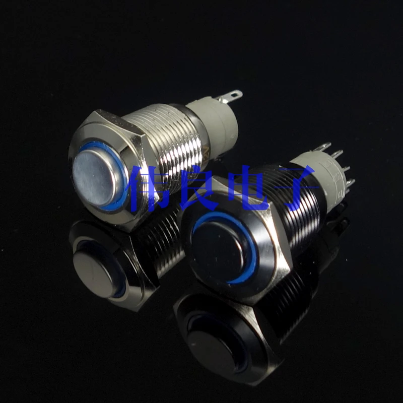 WEILIANG аудио переключатель из нержавеющей стали с самоблокировкой лампы|switch with