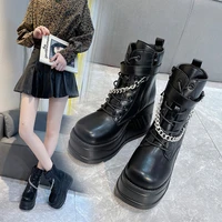 womens boots autumn and winter new fashion thick soled increased martin boots plus size european casual and comfortable shoes