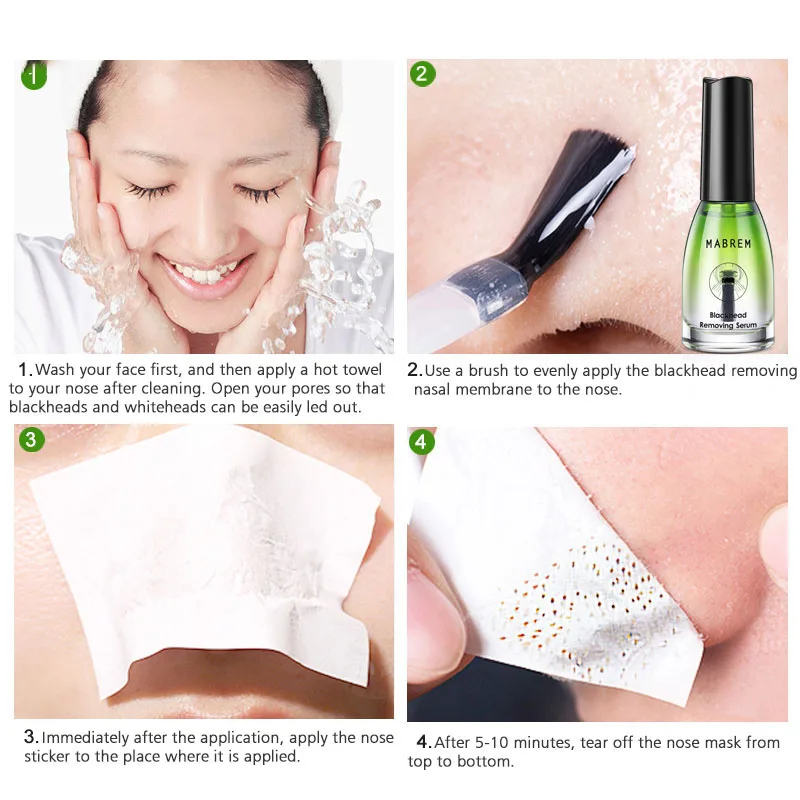 

MABREM Blackhead Remover Face Nose Mask Pore Strip Black Mask Peeling Acne Treatment Deep Cleansing Mask Oil Control Skin Care