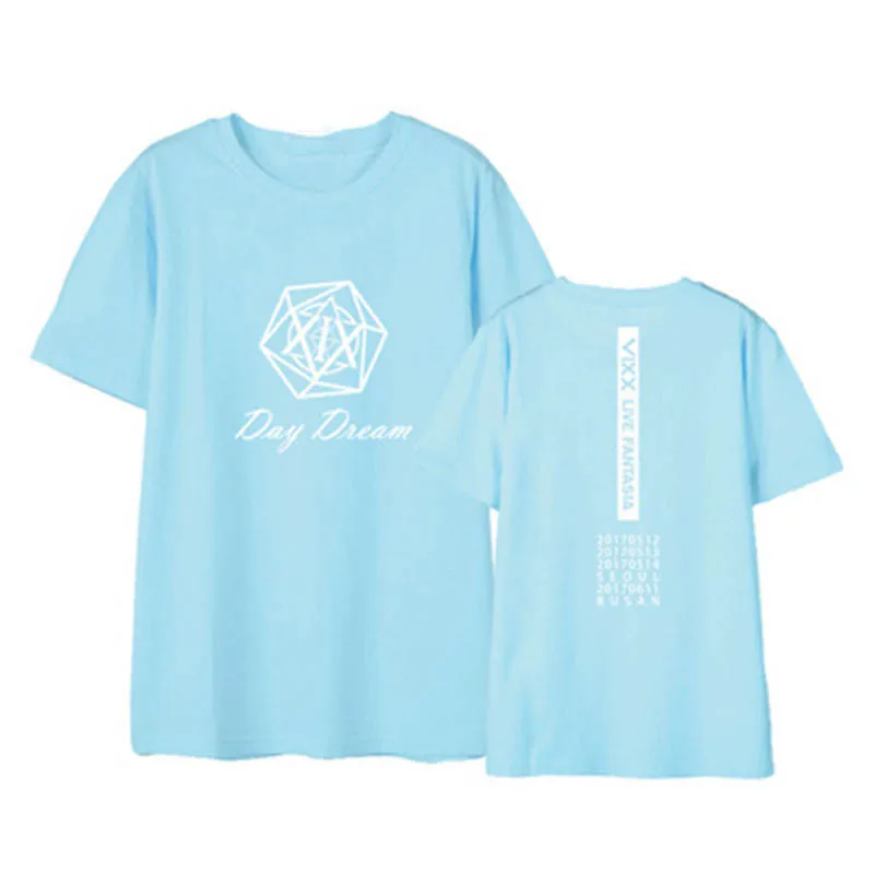 Kpop VIXX DAYDREAM Day Dream Album Shirts K POP Повседневная хлопковая футболка футболки с короткими