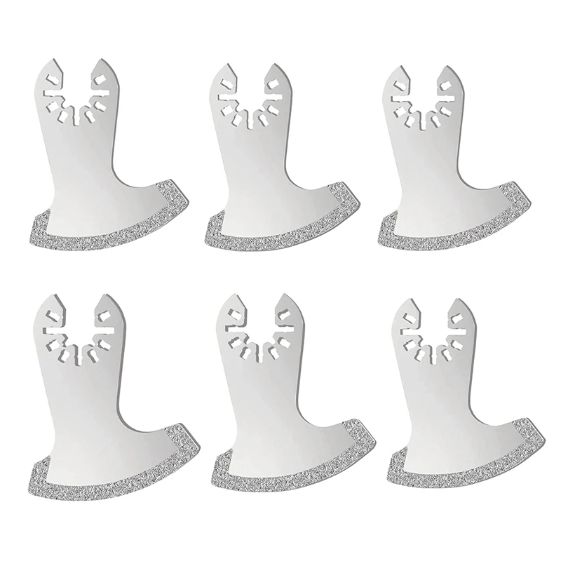 6 шт. алмазные Грит качающиеся лезвия тройной угловой Рашпиль Осциллирующий многофункциональный инструмент алмазные лезвия для удаления з...